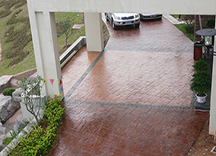 彩色壓模混凝土