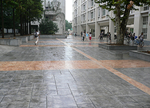 彩色壓模混凝土